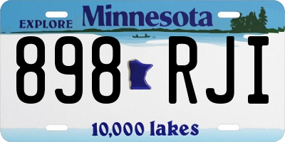 MN license plate 898RJI