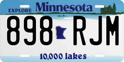MN license plate 898RJM