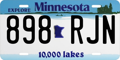 MN license plate 898RJN