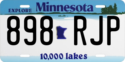 MN license plate 898RJP