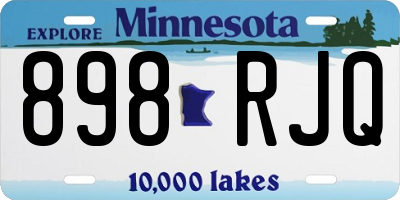 MN license plate 898RJQ