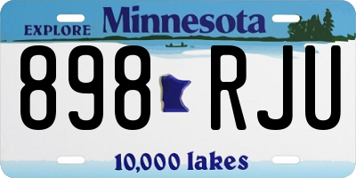 MN license plate 898RJU