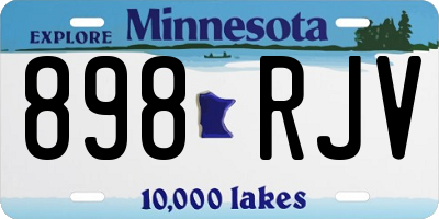 MN license plate 898RJV