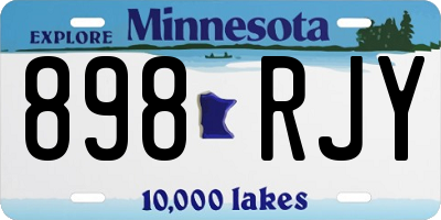 MN license plate 898RJY