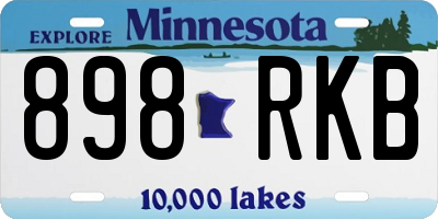 MN license plate 898RKB