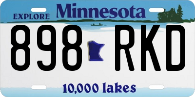 MN license plate 898RKD