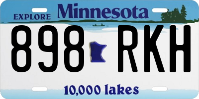 MN license plate 898RKH