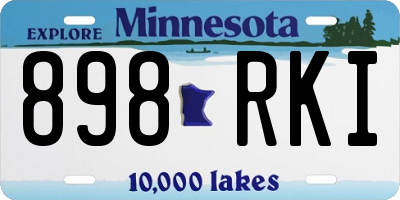 MN license plate 898RKI