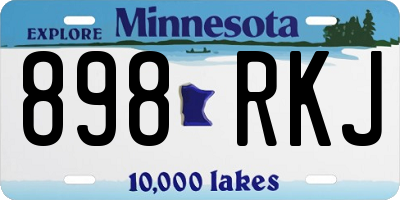 MN license plate 898RKJ