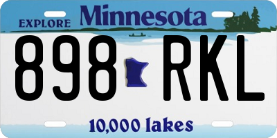 MN license plate 898RKL