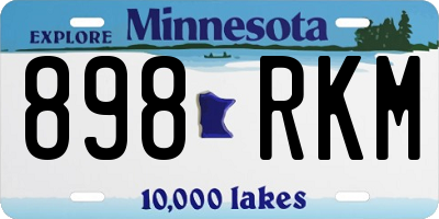 MN license plate 898RKM