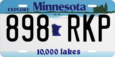 MN license plate 898RKP