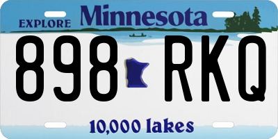 MN license plate 898RKQ