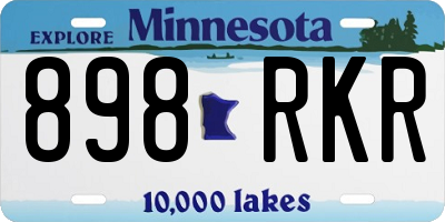 MN license plate 898RKR