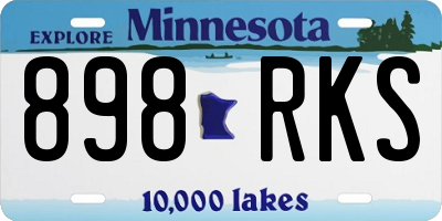 MN license plate 898RKS