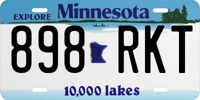 MN license plate 898RKT