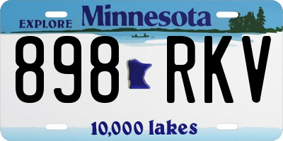 MN license plate 898RKV