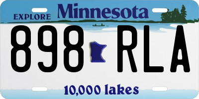 MN license plate 898RLA