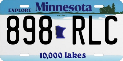 MN license plate 898RLC