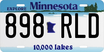 MN license plate 898RLD