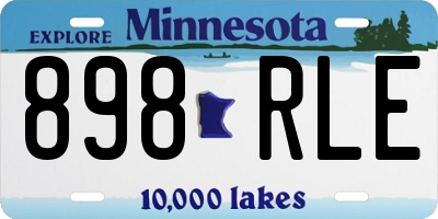 MN license plate 898RLE