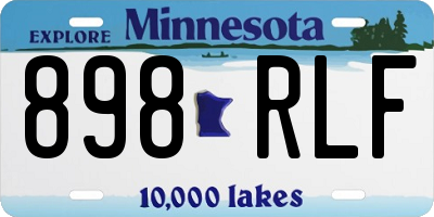 MN license plate 898RLF