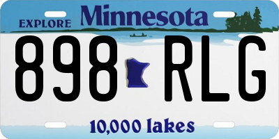 MN license plate 898RLG