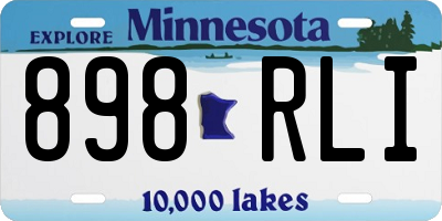MN license plate 898RLI