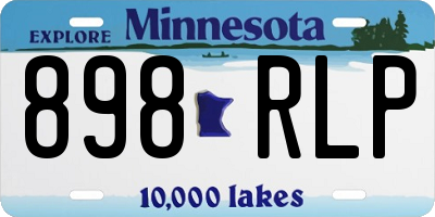 MN license plate 898RLP