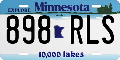 MN license plate 898RLS