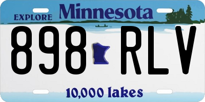 MN license plate 898RLV