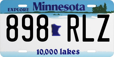 MN license plate 898RLZ