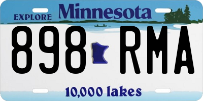 MN license plate 898RMA