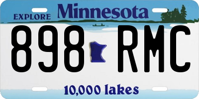 MN license plate 898RMC