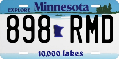 MN license plate 898RMD