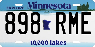 MN license plate 898RME