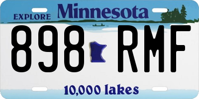 MN license plate 898RMF
