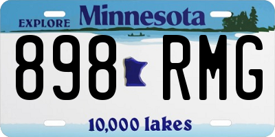 MN license plate 898RMG