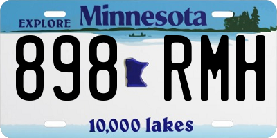MN license plate 898RMH
