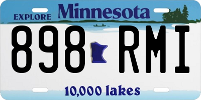 MN license plate 898RMI