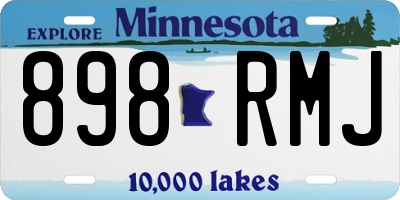 MN license plate 898RMJ