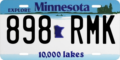 MN license plate 898RMK