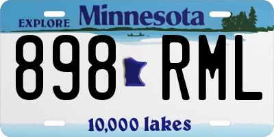 MN license plate 898RML