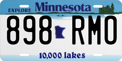 MN license plate 898RMO