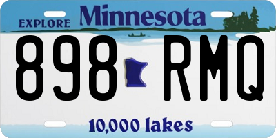 MN license plate 898RMQ