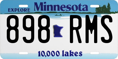 MN license plate 898RMS