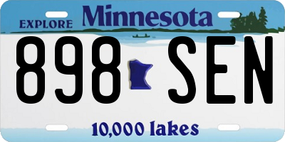 MN license plate 898SEN