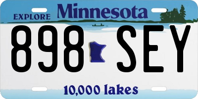 MN license plate 898SEY