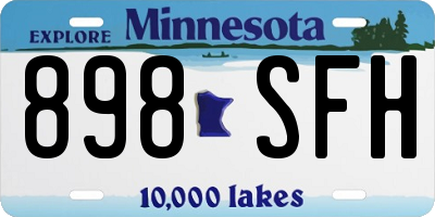 MN license plate 898SFH