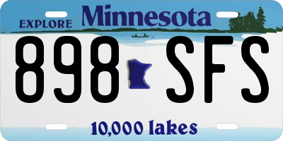 MN license plate 898SFS